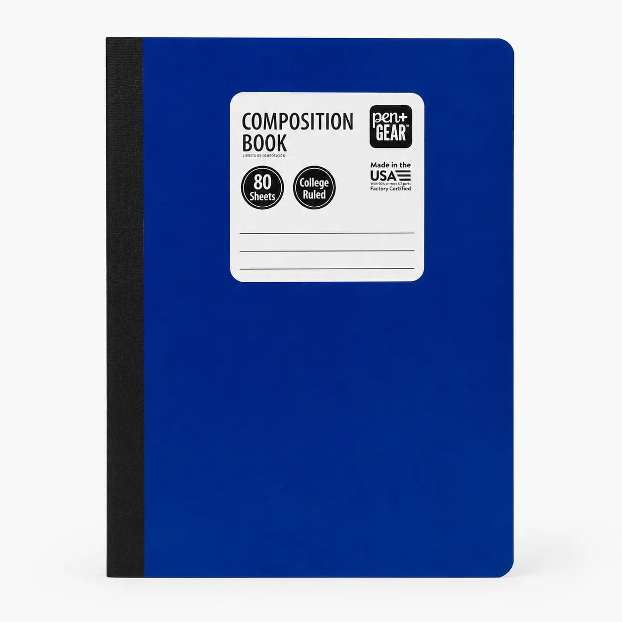 Pen+Gear College Ruled Composition Book, 80 Sheets by Pen+Gear