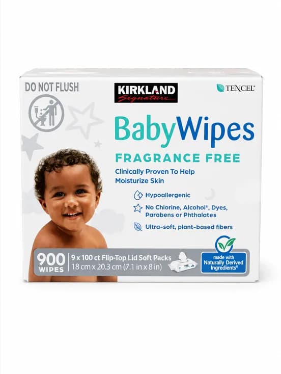 Kirkland Signature Baby Wipes, Fragrance Free, 900 Count by Kirkland Signature